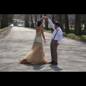 Size 2 gold Sherri hill dress